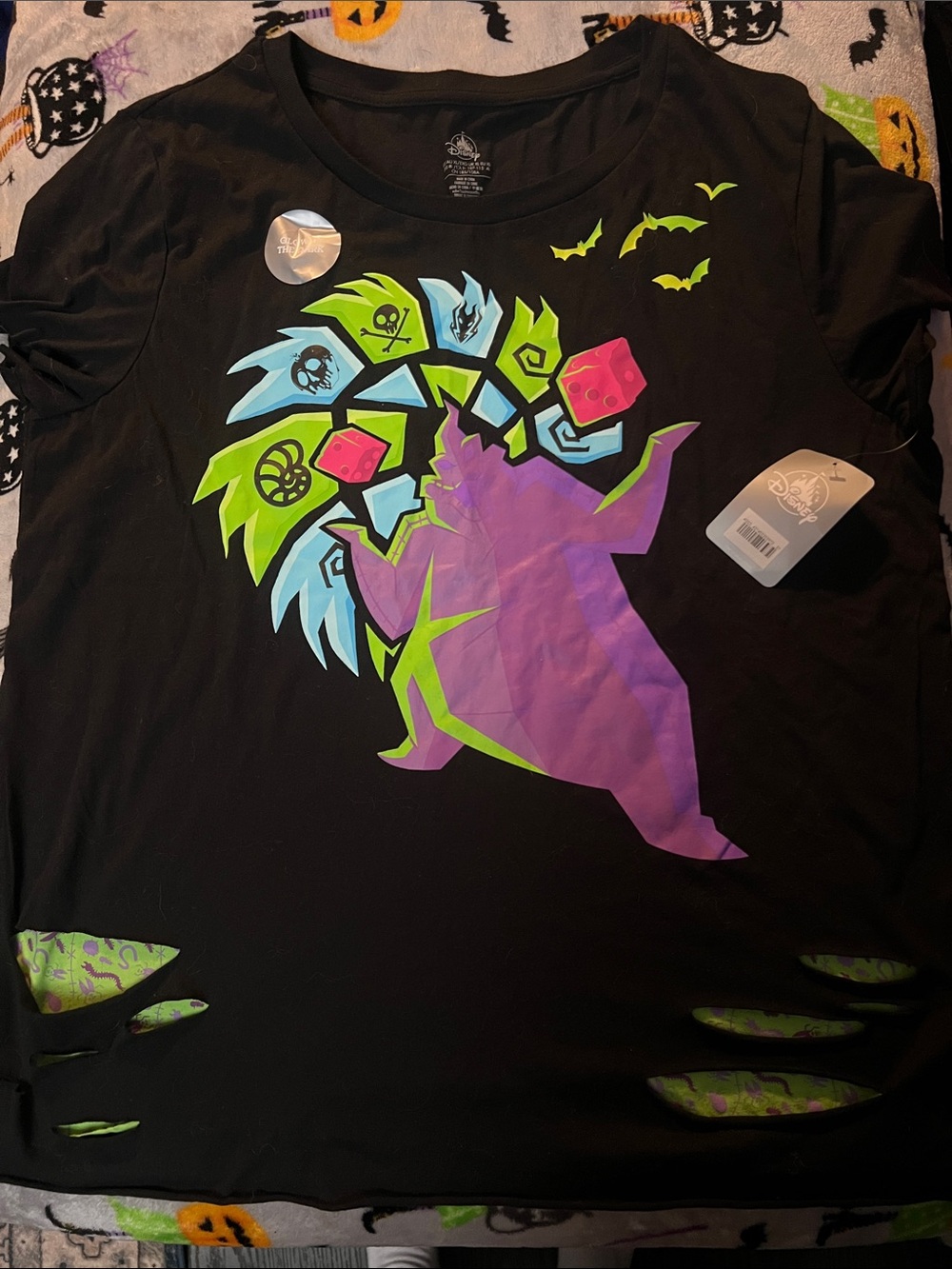 Oogie Boogie from Nightmare Before Christmas Disney Black Top Graphic